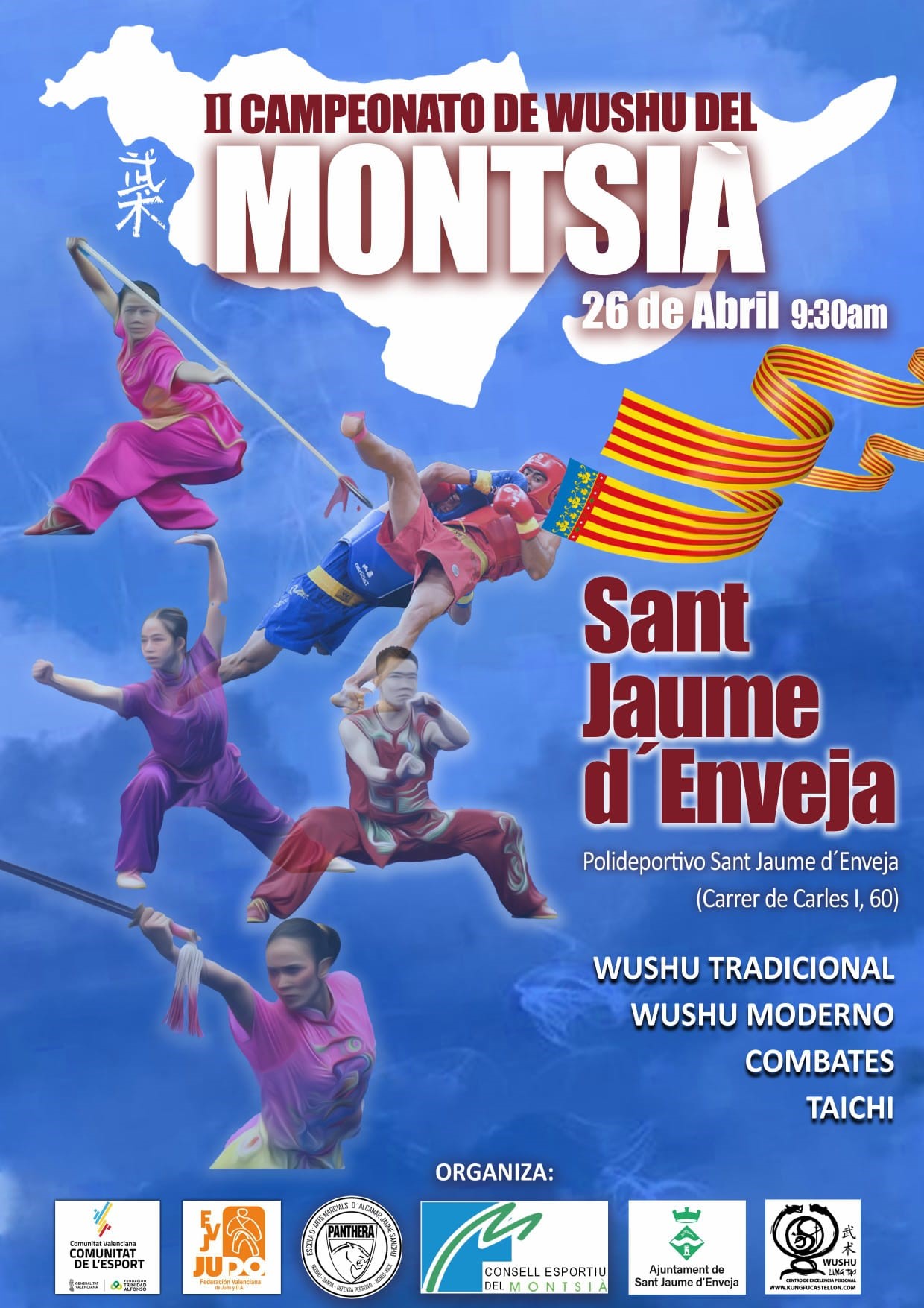 2 oros y 1 plata en el II Campeonato de wushu del Montsia 26-04-25